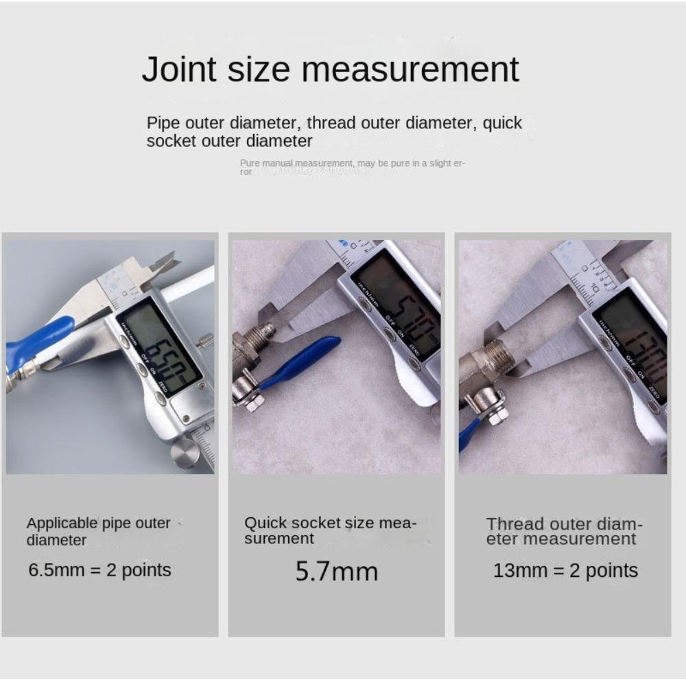 Kulový ventil s přívodem vody pro čističku vody 1/4'' 1/2'' Rychlospojka Kohoutek Odolný ovládací spínač kohoutku