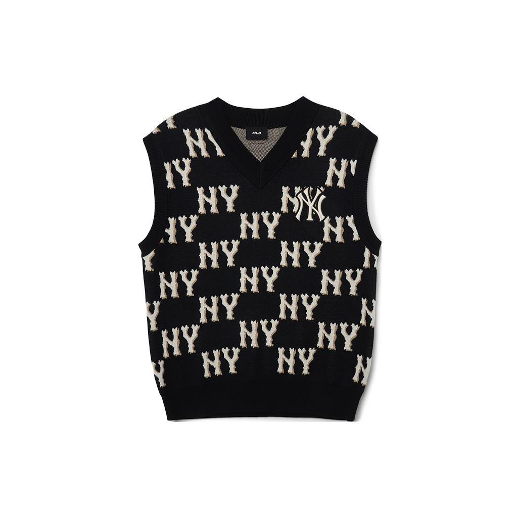 MLB New York Yankees Vests Unisex Black V neck Moderate Other 3AKPM0331-50BKS M
