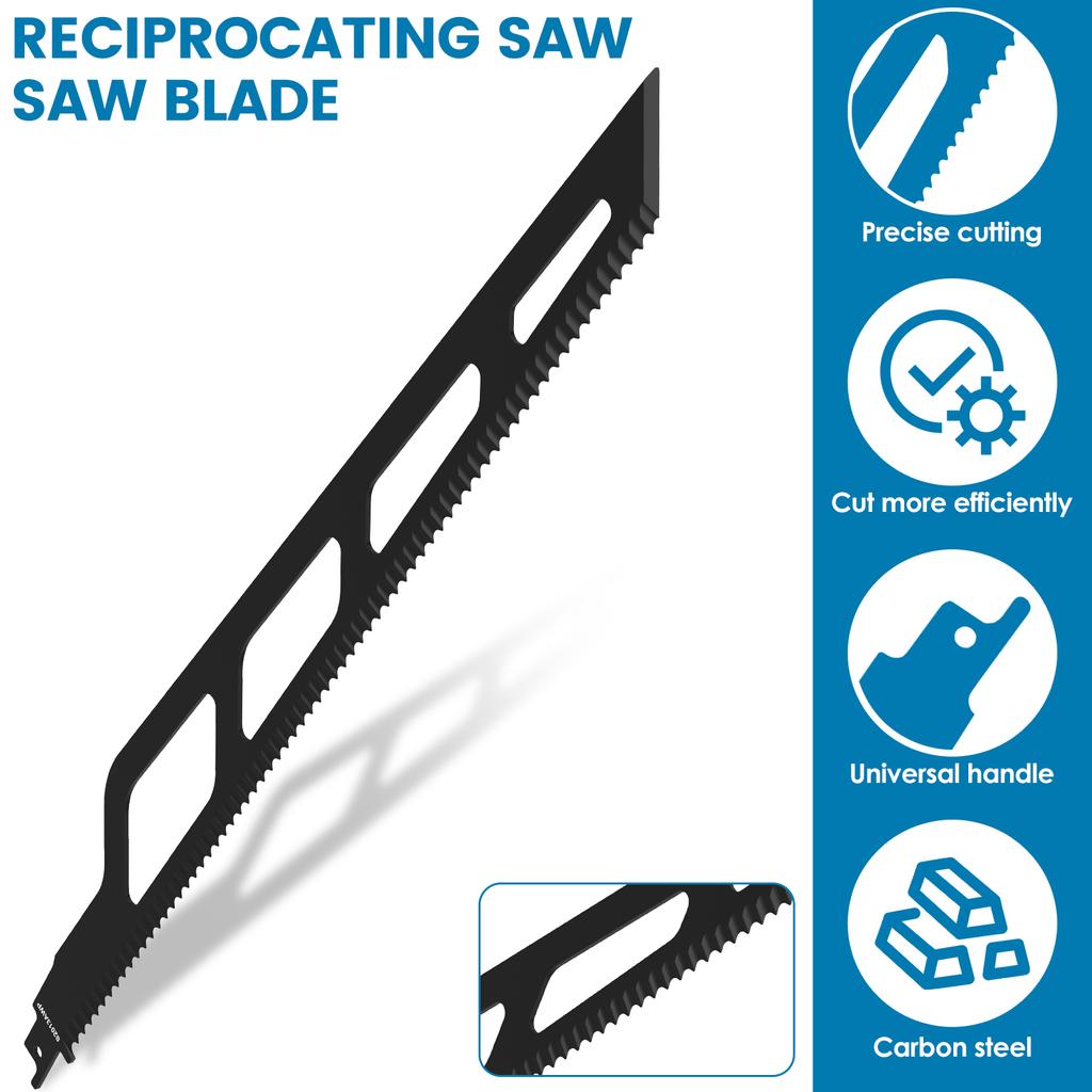 15.7in Reciprocating Saw Blade High Carbon Steel Saw Blades Lightweight Portable Saw Blade for Cutting Cardboard Leather Carpet