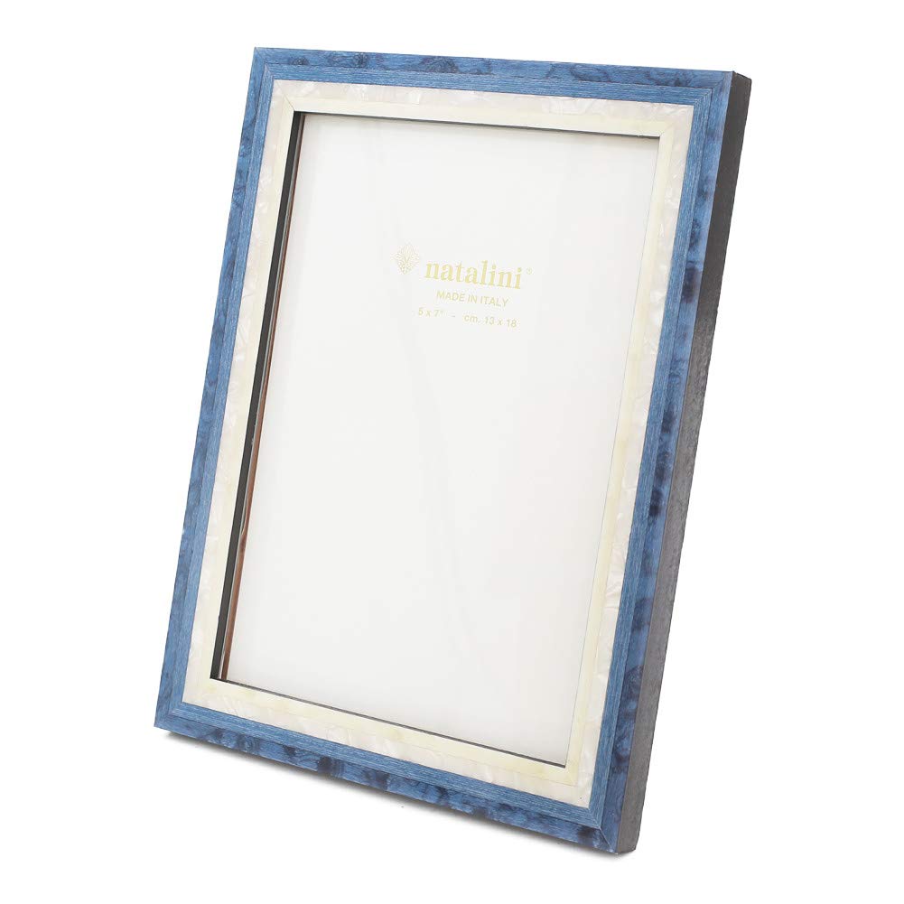 

Made in Italy Natalini Photo Frame Handmade Bergamo Blue Blue White Interior Wooden Photo Frame [NATALINI] білий