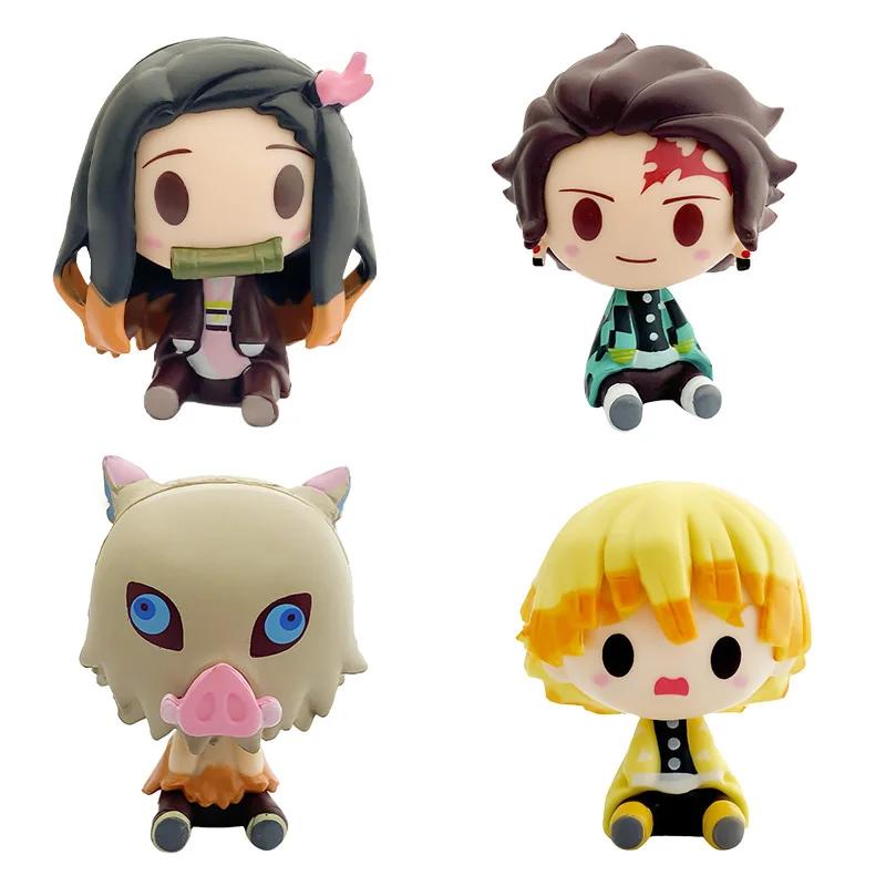 

4-5cm Demon Slayer Figure Collection Tomioka Giyuu Shinobu Gyoumei Obanai Miritsu Genya Sanemi Tengen Mini Doll Toy Kid Gift