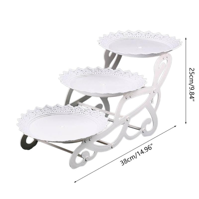 Cake Stand Birthday Cake Rack 3 Tiers Cupcake Display Holder Snacks Fruit Plate Wedding Party Tray Dessert Table Decor