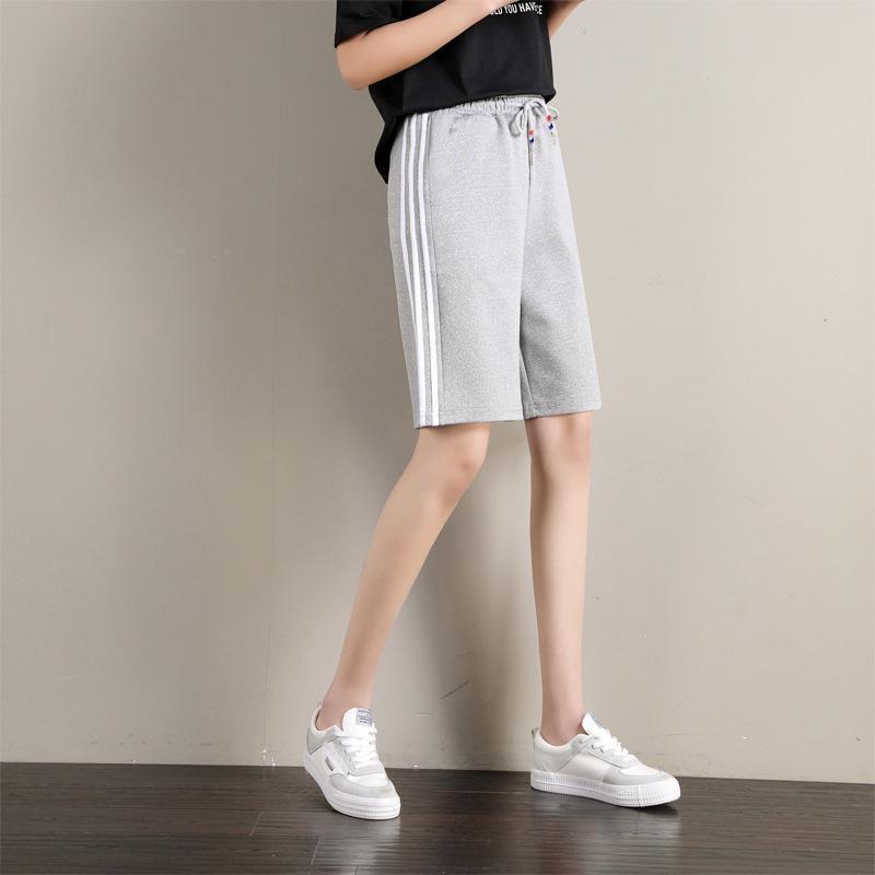 Casual Summer Thin High Waist Women's Wide Leg Sports Shorts - Korean Style Straight Leg Loose Fit