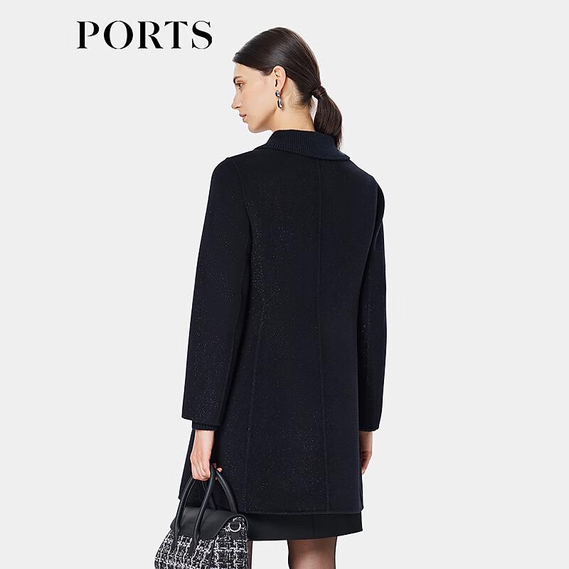 PORTS Women's 2025 Autumn Double-Breasted Wool Coat