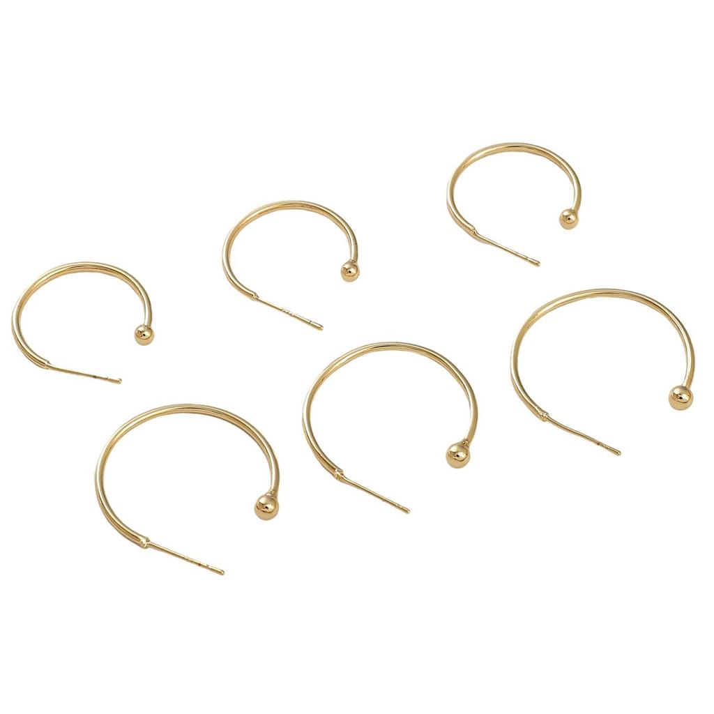 Copper C-shaped Burnt Imitation Needle Semi-circular Earrings For DIY Jewelry Making Craft Accessories
