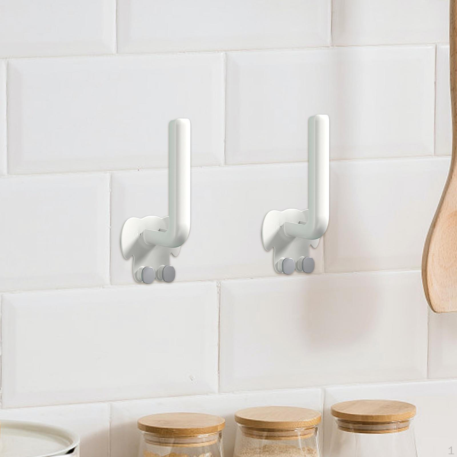 

2 шт. настенные вешалки крючки для хранения одежды прочный сверхпрочный крючок для ключей многоцелевой белый