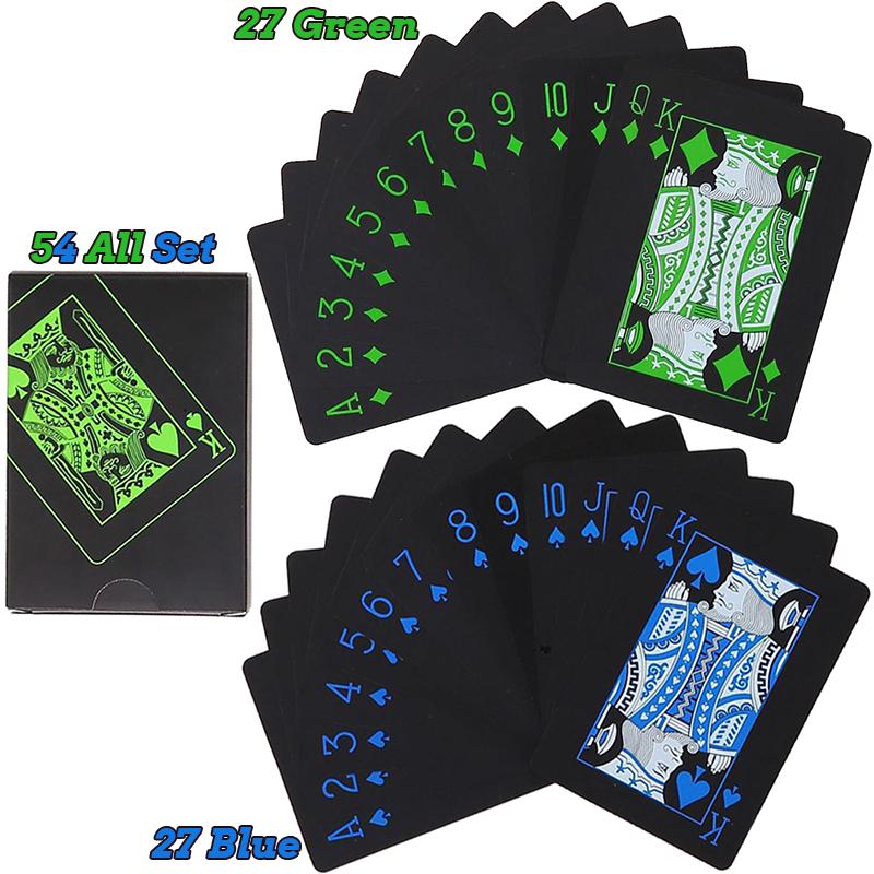 Schwarz Gold Spielkarte Poker Spiel Deck blau Silber Poker Farbe Plastik Magisches Wasserdichtes Kartenspiel Magie Wasser Geschenk Sammlung