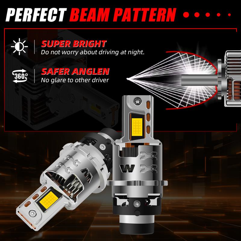 

Led Car Headlight Canbus HID Xenon Bulb 1:1 Turbo Lamp 6000K For Mercedes Benz ML Class W164 2006 2007 2008 ML-W164 2006-2008