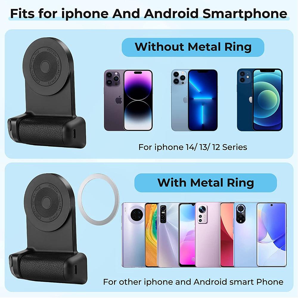 Smartphone Magnetic Camera Handle Bluetooth Bracket for Video Photo Shooting