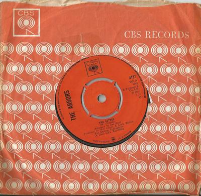 7inch Record ARBORS - The Letter 4137 CBS 1969 UK Rock Used