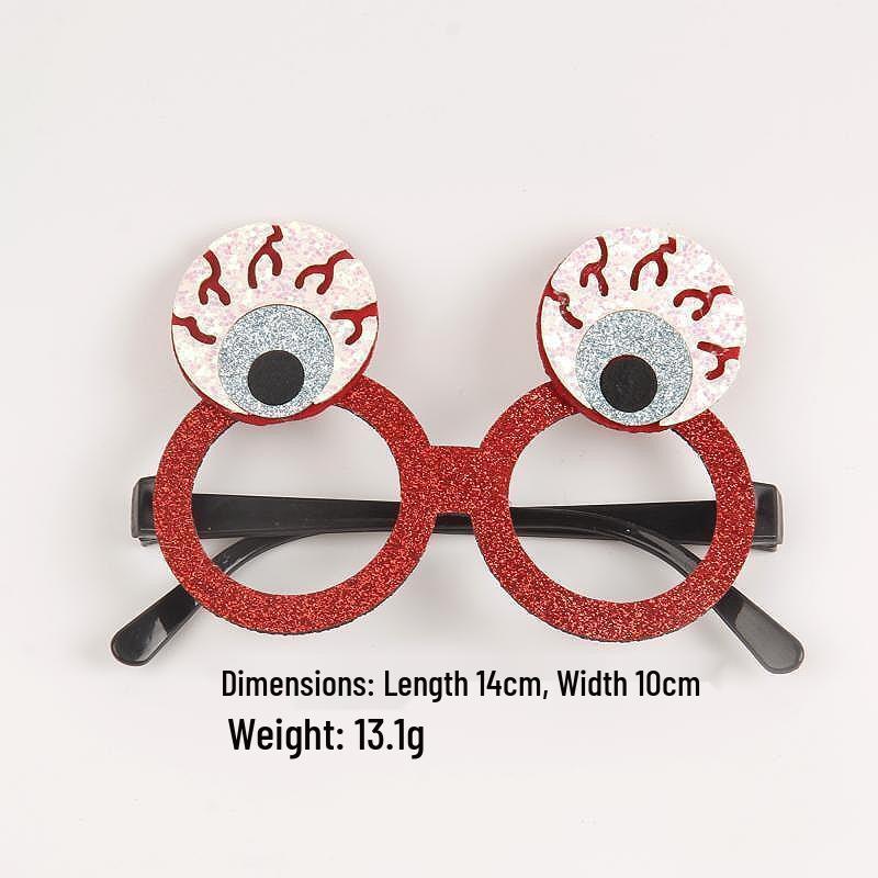 2025 Halloween Glasses Frames for Kids: Ghost Festival Party Prank Decorations & Photo Props