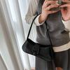 Chic Casual Handheld Bag In Black And Brown Colors Soft Pu Material For Everyday Use