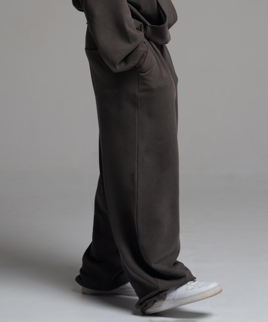 PHERMENON Pigment Oversized Wide String Jogger Pants - Gray