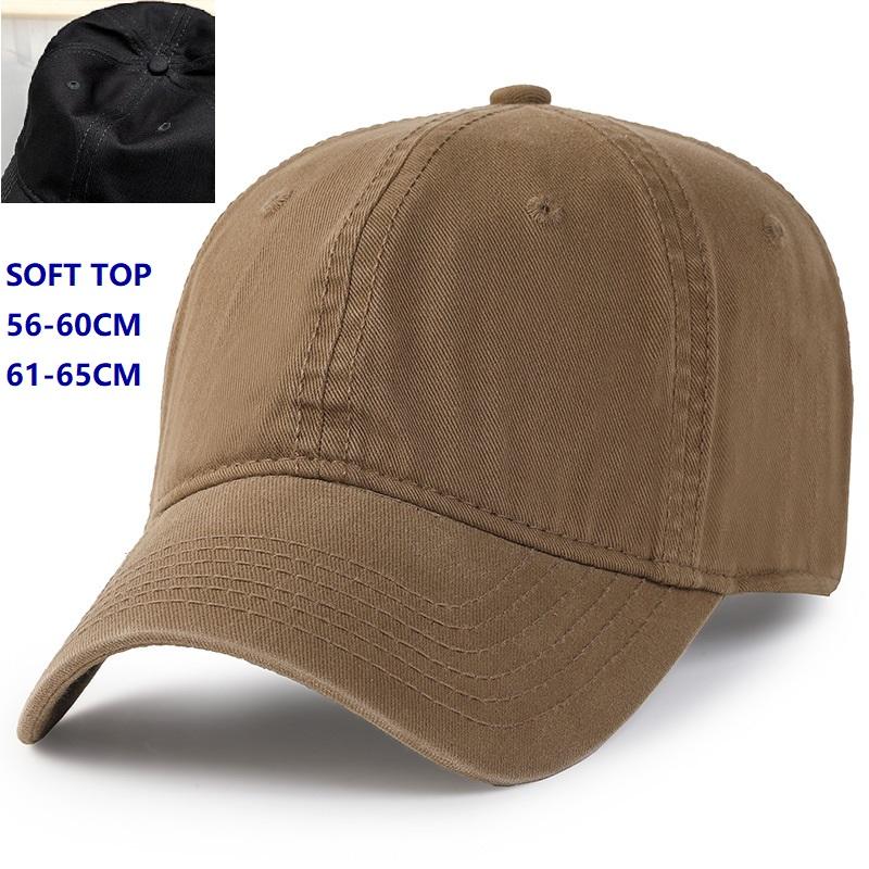 Soft Top Cotton Men Women Oversize XXL Baseball Caps Adjustable Dad Hat for Big Heads 57-65cm Extra Large Low Profile Golf Hats