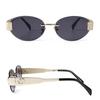 Luxury Metal Frame Women Rimless Oval Sunglasses  Design Brown Sun Glasses Men Classic Frameless Round Shades Sun Glasses