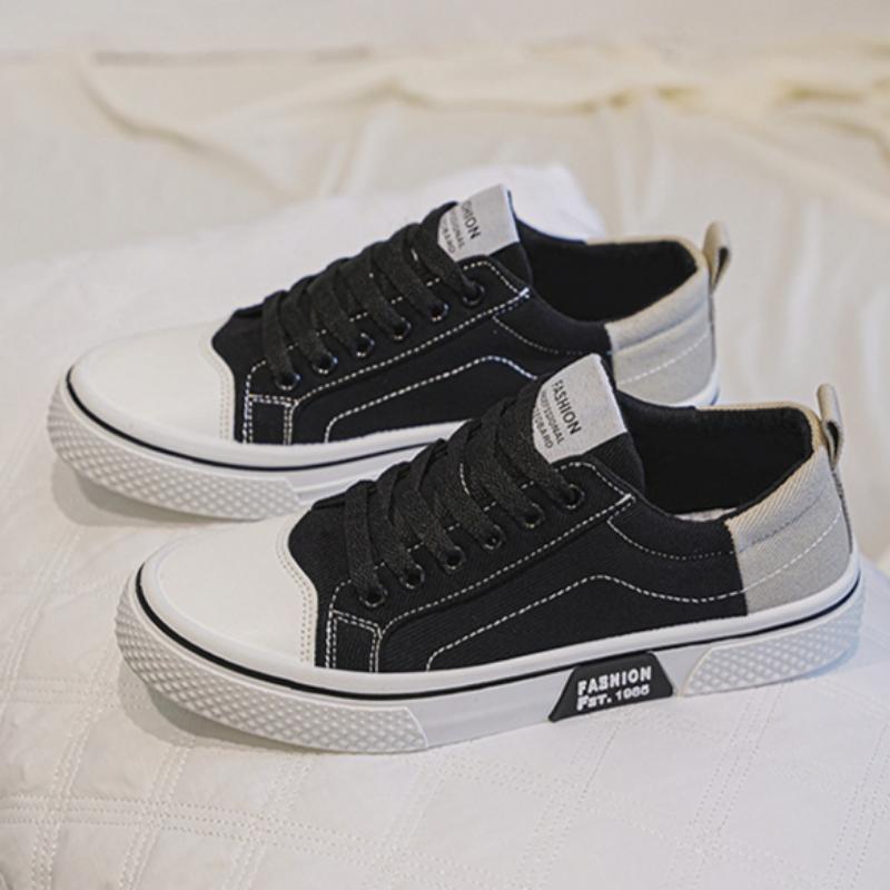 Four Seasons Fashion Street Canvas Sneakers Men's Low-top Lace-up Flats Casual Shoes