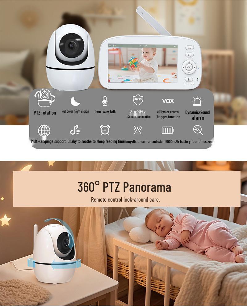 5-inch Smart Outdoor Baby Monitor Camera for Home
