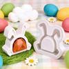 Rabbits Shaped Silicone Mould Heat Resistant Easy Cleaning Detailed Easters Candle Making Supplies