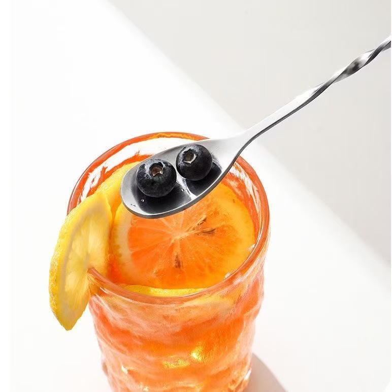 Stainless Steel Double-Ended Long Handle Bar & Cocktail Spoon