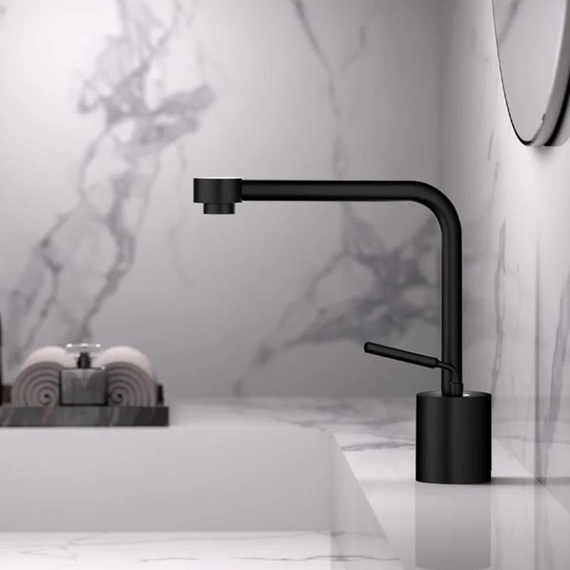 Brushed  Rose Gold Bathroom Faucet Brushed Gold Basin Faucet Brass Hot Cold Sink Faucet Deck Mounted Lavotory Mixer