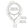 3pcs/set Layered Star Necklace Silver Hollow Star Pendant Neck Chain Fashion Neckwear Jewelry Gift for Women and Girls
