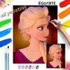 Oil Painting DIY Digital Painting Beautiful Ice Queen Character HandPainted Wall Art for Living Room and Entryway.