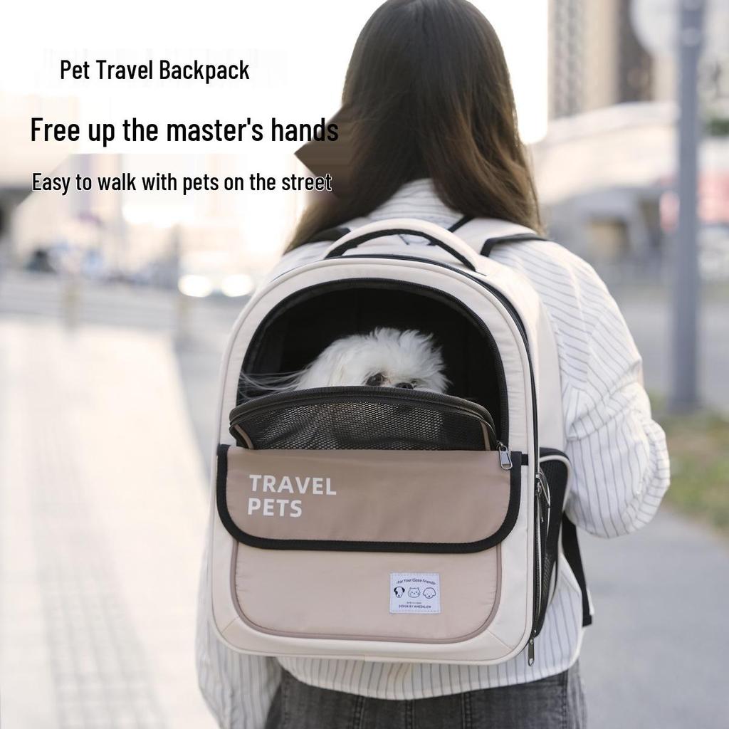 Portable Lightweight Anti-Stress Pet Carrier Backpack for Cats and Small Dogs