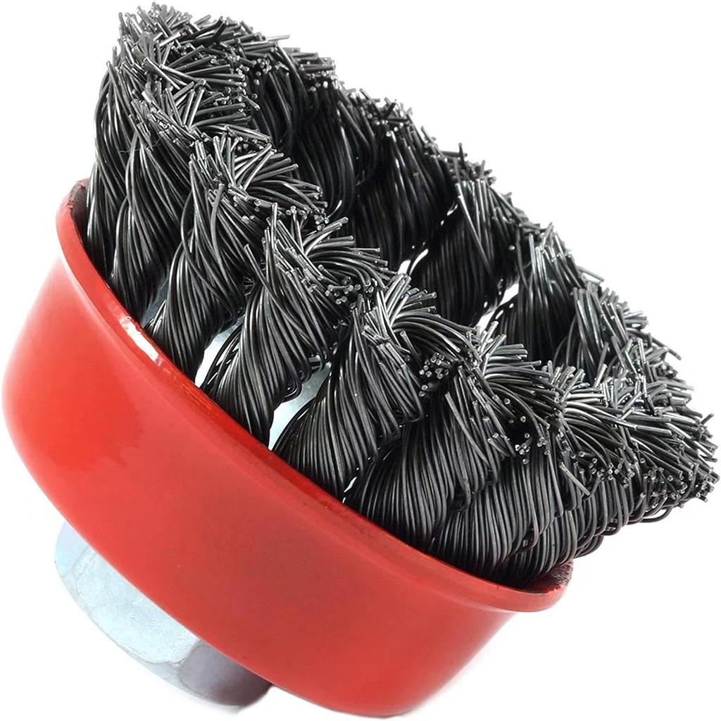 New Release Cup Wire Brush for Disc Wire Grinder Wire Powerful Abrasive Wire Hex Shank Wire Threaded Angle Grinder Wire DIY Work Removes Rust and Rust