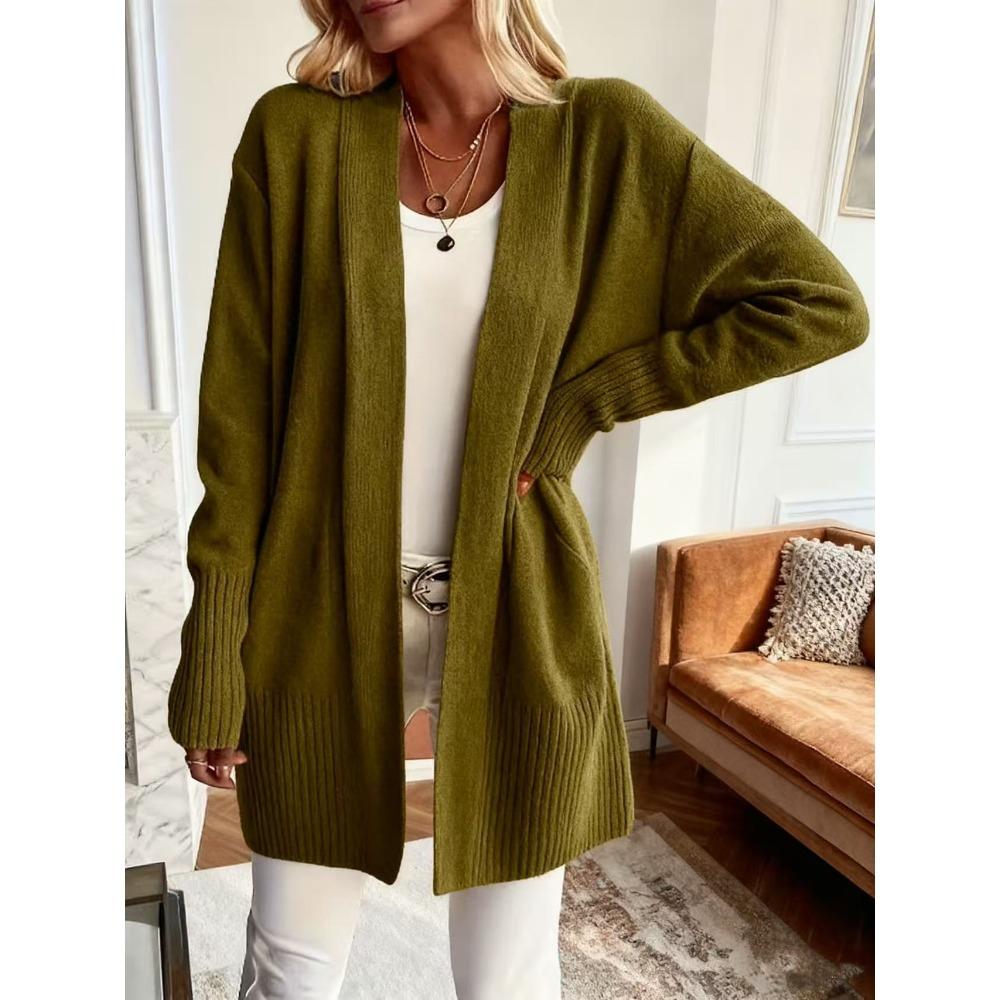 Pull décontracté ample à col en V pour femme Automne Hiver Tenue d'intérieur Pull en maille