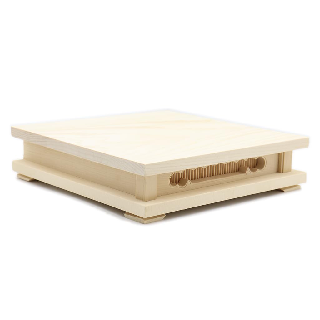 Kurita's Special Buddhist Statue [Wood Carving Buddhist Altar] Square Base (Low) Large (W20cm, D20cm, H5cm) Made of Cypress Wood, Low Base, 1939