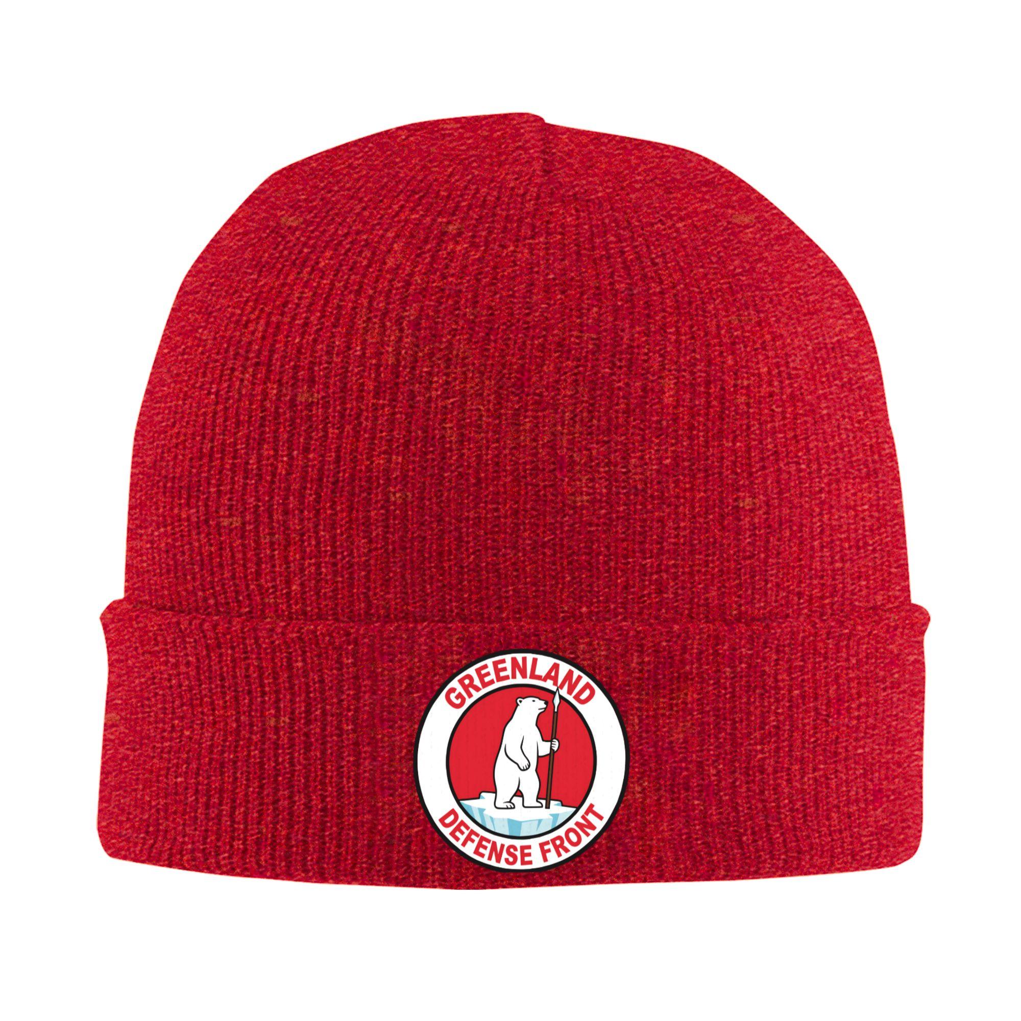 

Greenland Deffnse Front Bear Logo Knitting Hat Fashion Caps Male Outdoor Beanie Hats Autumn Winter Design Elastic Bonnet Hats One Size