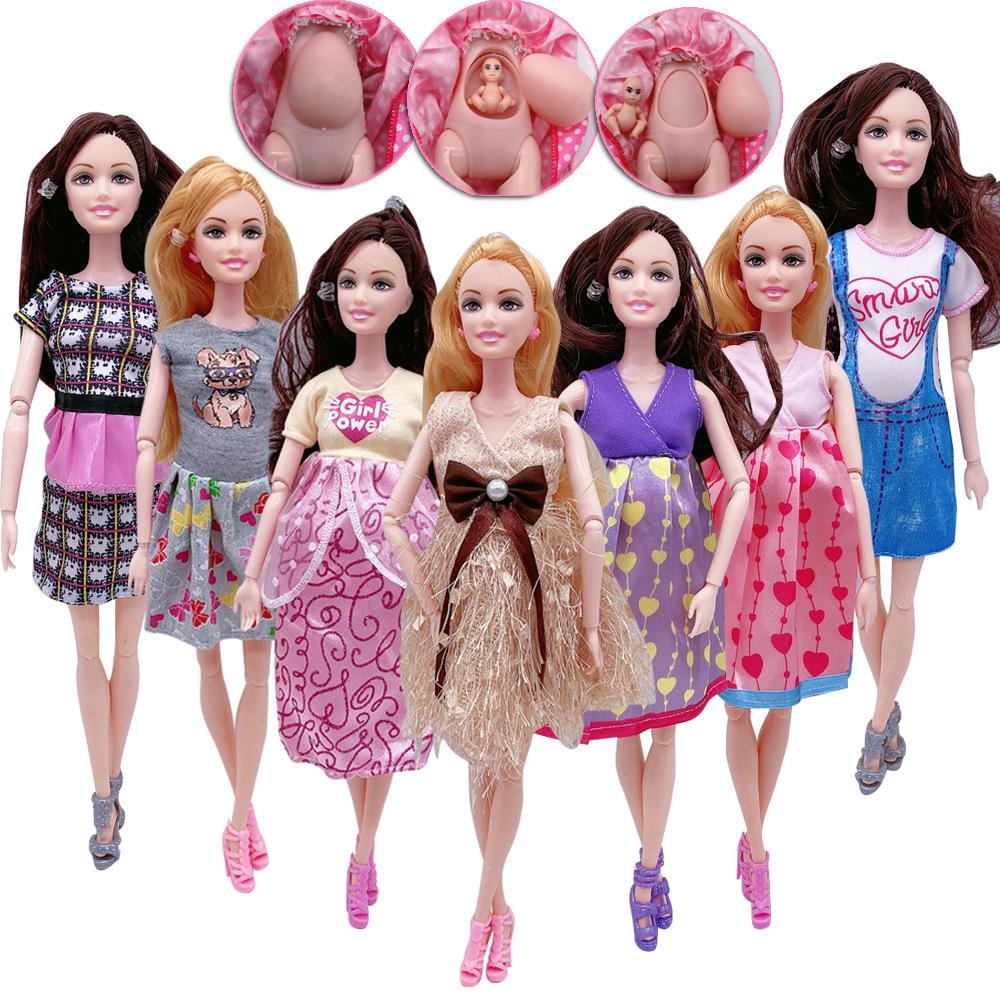 11.5 Inch Multi-functional Joint Pregnant with A Big Belly Will Give Birth To A Doll Barbie Doll Princess Girl