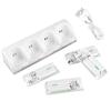 Bílá nabíjecí stanice 4 v 1 s 4 ks 2800mAh baterií pro Wii / Wii U ovladače2800mAh