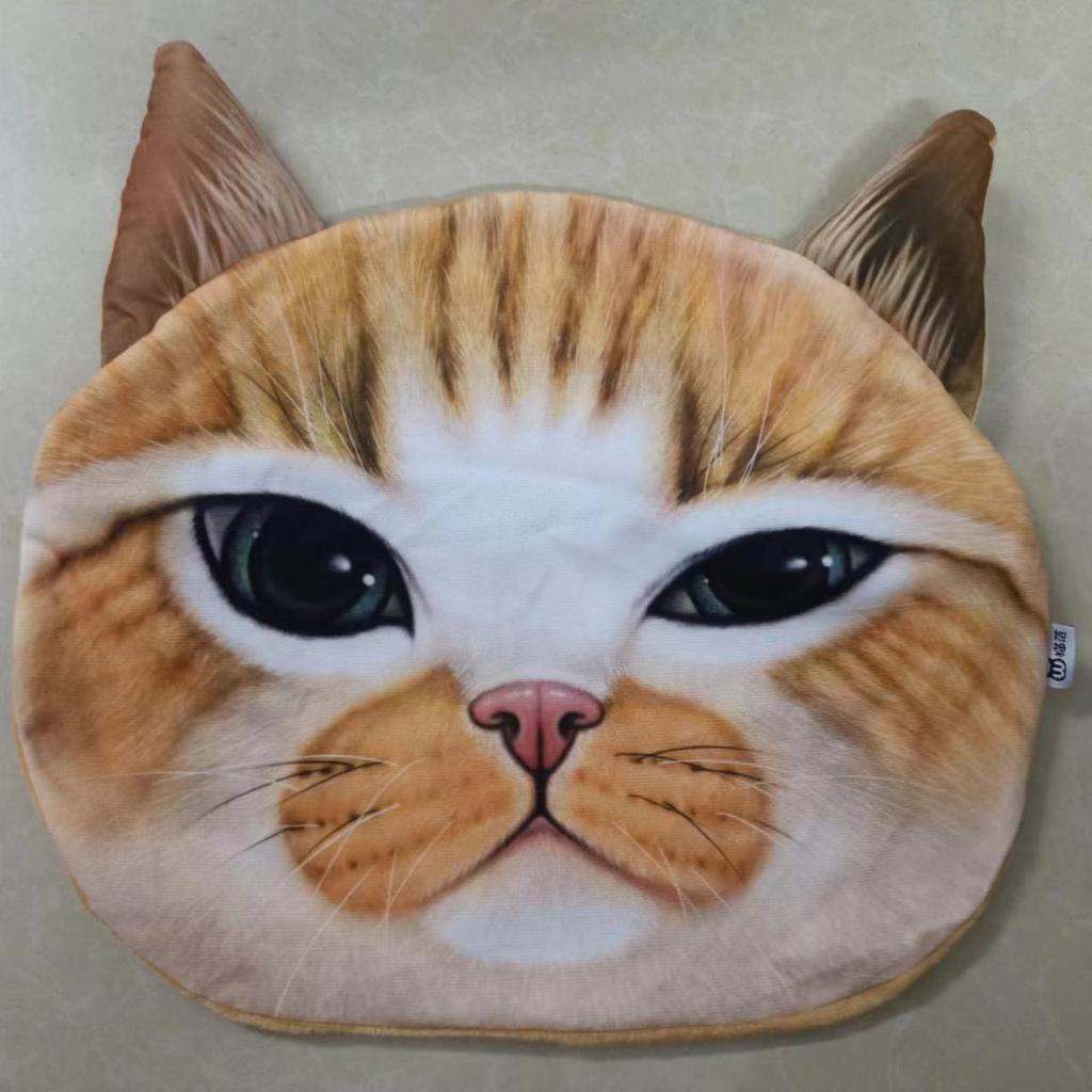 35cmx36cm 3D Cute Cat Dog Head Pillow Cushion Home Sofa Car Seat Cushions Creative Cartoon Cat Nap Pillow Cushion Gift