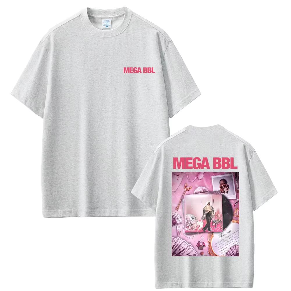 Rapper Theodora Mega Bbl Album Grafik T-Shirts Herren Damen Lässig Vintage Baumwoll-T-Shirt Unisex Hip Hop Mode Popmusik T-Shirt