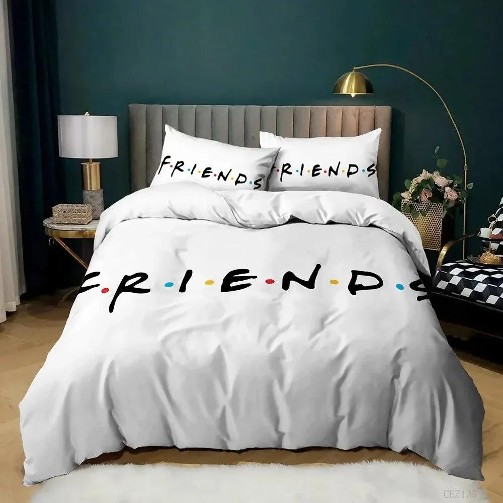 3D Printed Friends Tv Show Style Bedding Set Boys Girls Twin Queen Size Duvet Cover Pillowcase Bed Kids Adult Home Textile