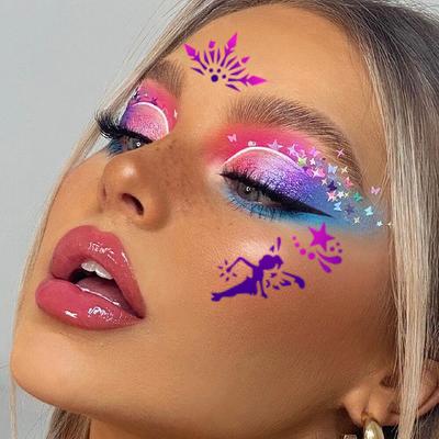 Schablonen für Körperbemalung Face Art Stempel Temporäre Tattoos Wiederverwendbare Schablonen Kunststoffe