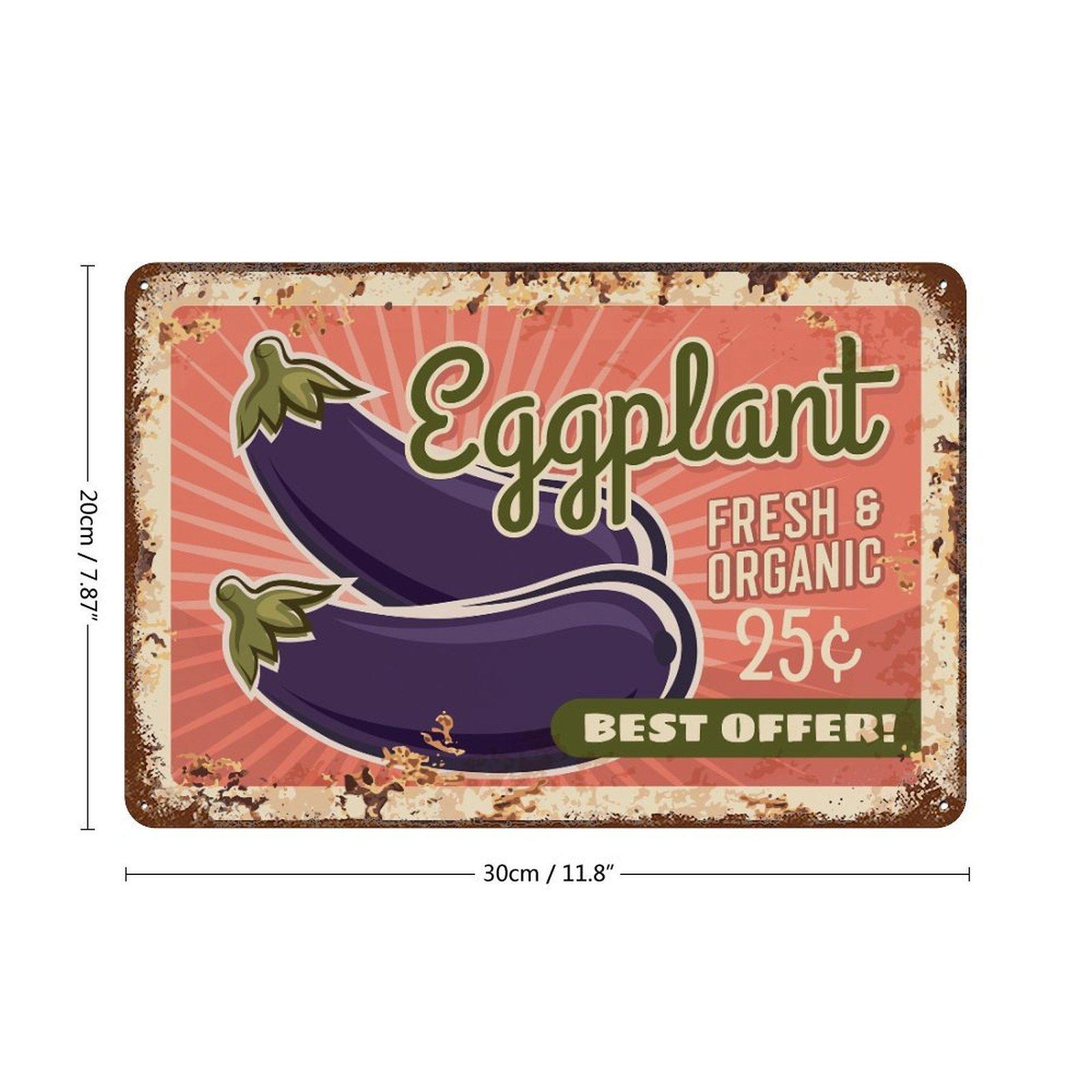 

1 Pack rustic aged metal wall sign décor, nostalgic printed plate, great for bar café home kitchen restaurant or office wall decorations 20*30CM