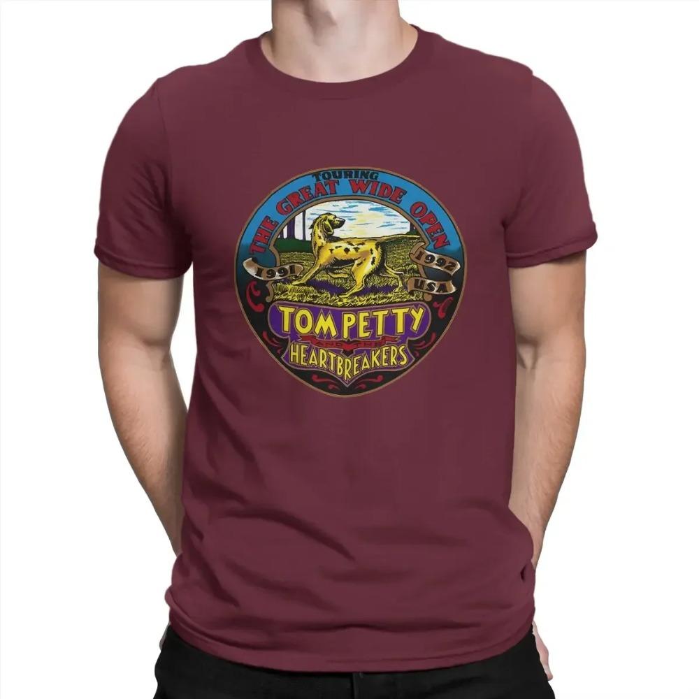 

Petty Singer Tee Shirt Round Neck The Heartbreaks Band Tom Informal Short Sleeve Clothing Pop Rock Men s Funny T-Shirts S