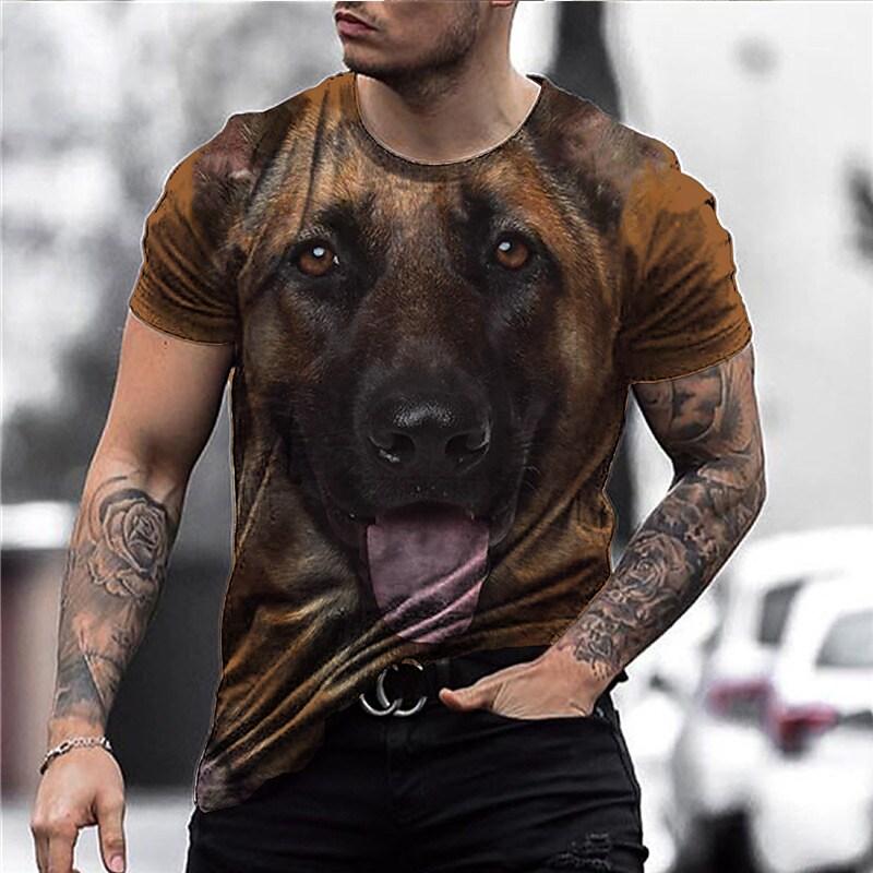 Men's Tee Fun Clothing Harajuku Cat T-shirt Animal Top Male Street Summer Casual Short Sleeve Pullover O-neck Oversized Clothes