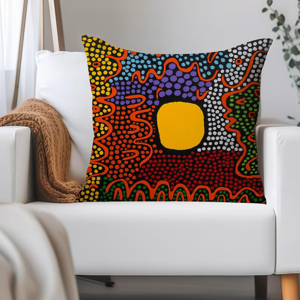 Japanese Artist Y-yayoi Kusama Pillow Case Applicable Space For Guest Rooms Interiors Cars Office House Decoration