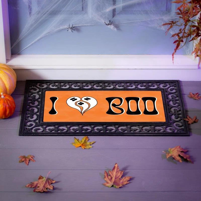 Halloween Scene Crystal Velvet Entrance Door Mat Non-Slip And Dirt-Resistant Easy To Take Care Of Universal Floor Mat