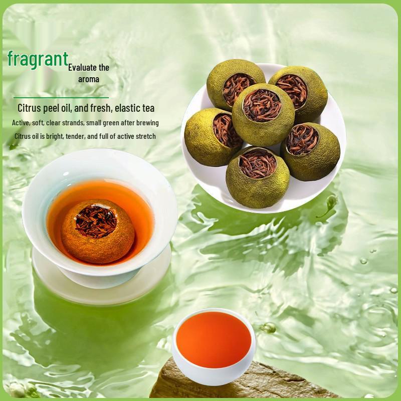 6A Xinhui Xiaoqinggan Yunnan Ripe Pu'er Tea Sun-dried Chenpi Canned Gift
