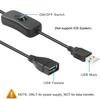 30CM USB Switching Power Extension Cable with Switch Button, Long Life Lamp Charger Adapter