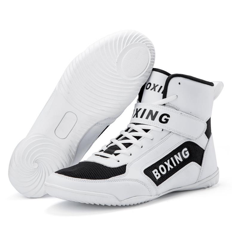 Nowe buty bokserskie dla mężczyzn Niskie buty Sanda Wysokie buty treningowe do walki Buty zapaśnicze Długie buty bokserskie dla kobiet