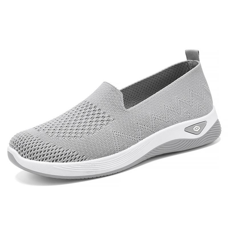 Jinshiyuanshu Shoes women's casual shoes processing custom fly-woven breathable mother shoes old Beijing cloth shoes versatile single shoes