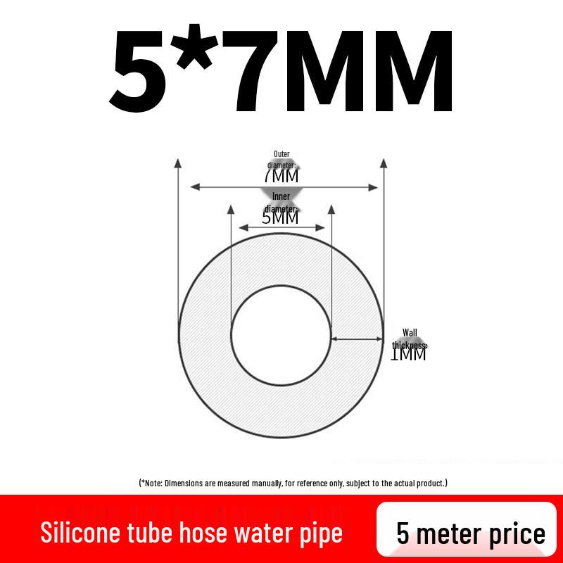 Translucent Silicone Rubber Hose, High-Temperature Resistant, Industrial-Grade Elastic Heat Conducting Tube, 4 or 6 Points.