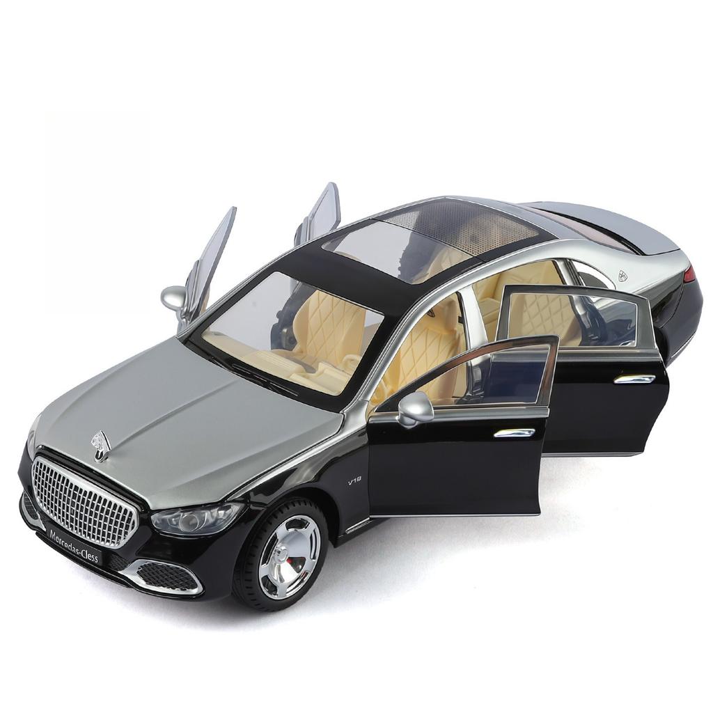 1/24 Maybach S680 Key Control Alloy Model Car Toy Diecasts Metal Casting Sound and Light Pull Back Car Toys for Children Vehicle