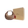 Coach Jonie 15 Top Zip Closure Faux Leather With Cowhide Mini Shoulder Crossbody Handbag Women Handbag Brown Yellow Red CR510-B4NQ4