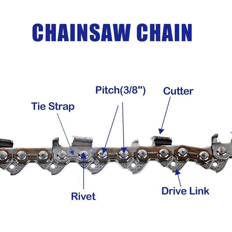20 Inch Chainsaw Chain 3/8" Saw Chains 72 Drive Link Electric Saw Accessory Chainsaw Saw Chain 0.050" Chain gauge